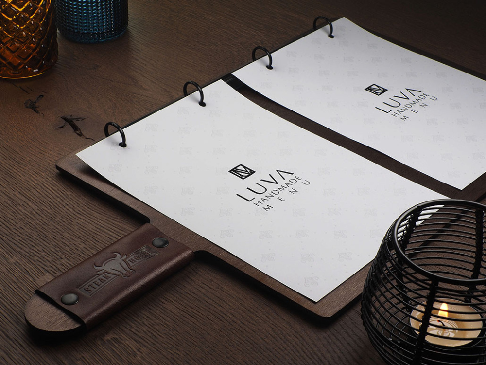 Logo trade promotional merchandise image of: Menu cover 1864121