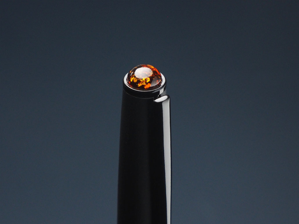 Logotrade promotional giveaway picture of: Ball pen with AMBER stone 2070036