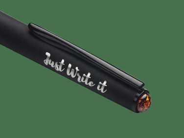 Logo trade promotional items image of: Ball pen with AMBER stone 2070036