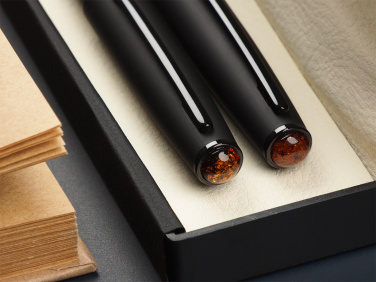 Logotrade promotional merchandise picture of: Amber Pen set  1235036