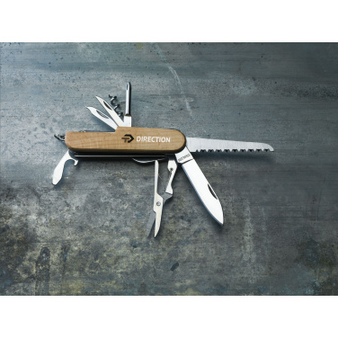 Logo trade advertising products picture of: Beechwood Pocket knife