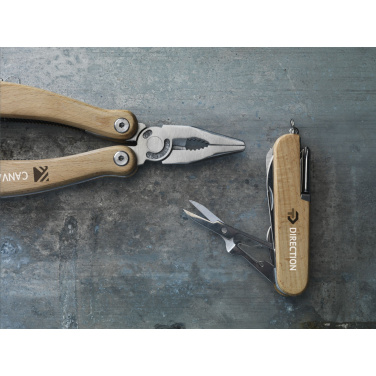 Logo trade advertising products image of: Beechwood Pocket knife