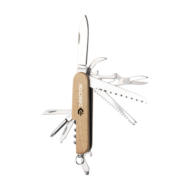 Logo trade corporate gifts image of: Beechwood Pocket knife