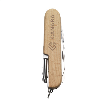 Logo trade advertising products image of: Beechwood Pocket knife