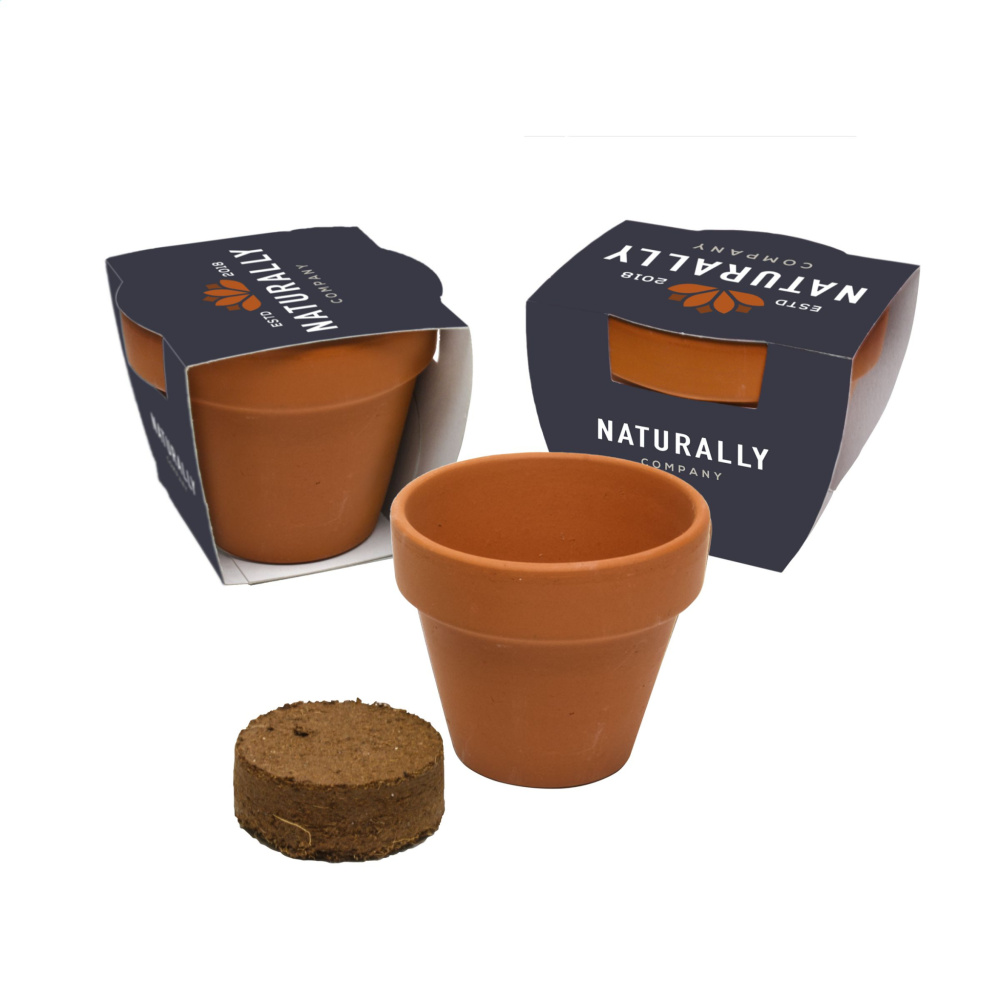 Logo trade promotional merchandise image of: Flowermix Terracotta flower seeds