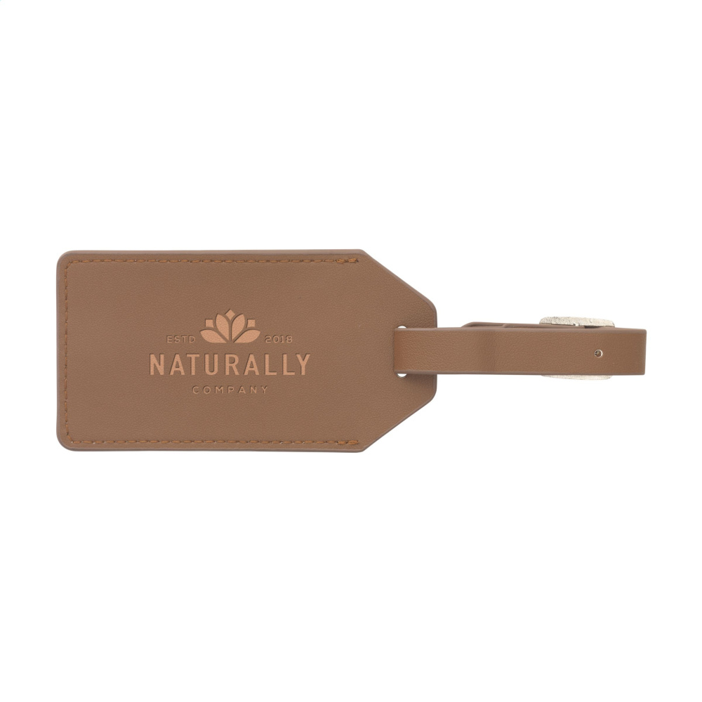 Logo trade advertising products image of: Vegan Pineapple Leather Luggage Tag