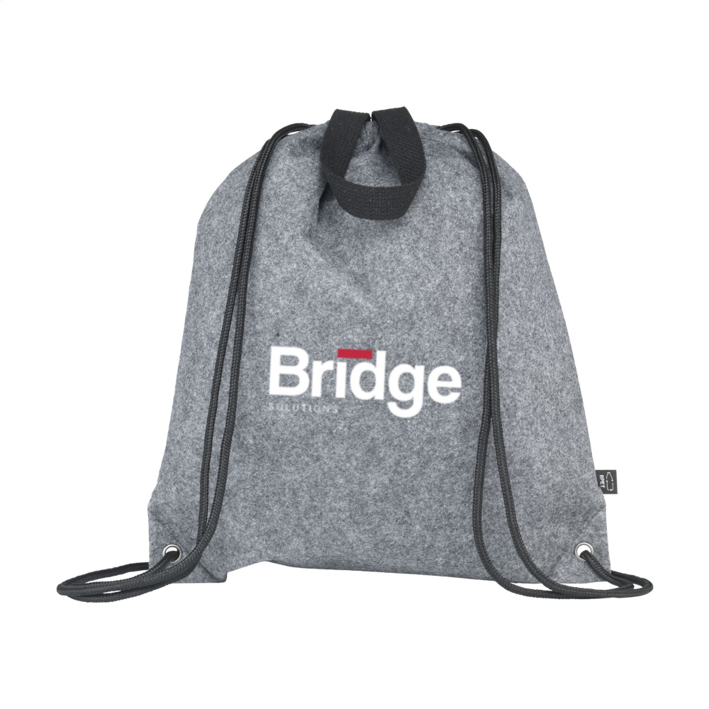 Logo trade promotional giveaways image of: GRS RPET Felt PromoBag Plus backpack