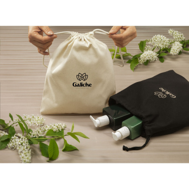 Logo trade promotional merchandise picture of: Gift Pouch GRS Recycled Cotton (150 g/m²) M