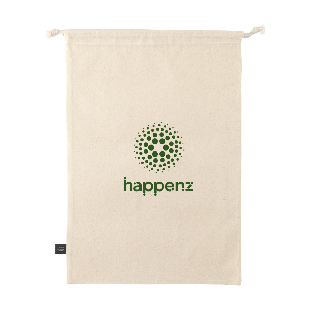 Logotrade promotional gift image of: Gift Pouch Natural GRS Recycled Cotton (150 g/m²) L