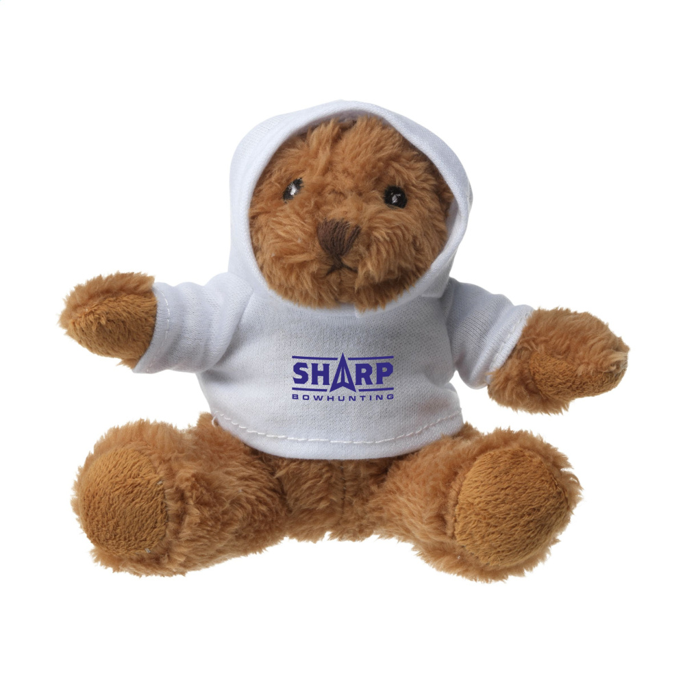 Logo trade business gifts image of: HoodedBear bear cuddle toy