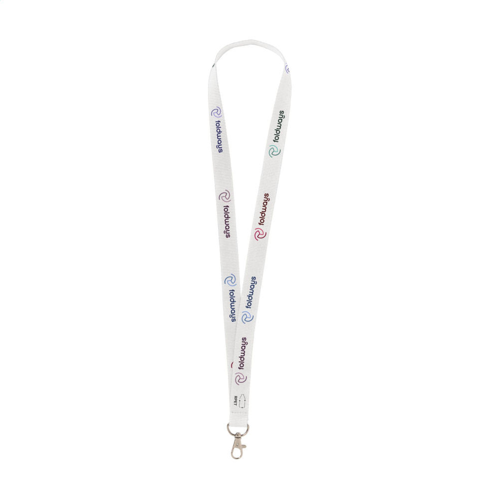 Logo trade corporate gifts image of: Lanyard Sublimation RPET 2 cm keycord