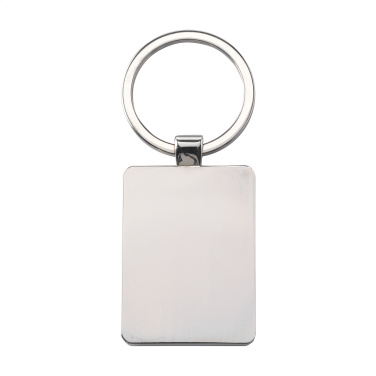 Logo trade advertising products image of: Bamboo Key Rectangle keyring