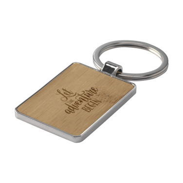 Logotrade corporate gifts photo of: Bamboo Key Rectangle keyring