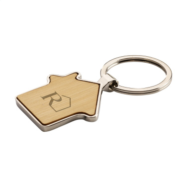 Logo trade corporate gifts image of: Casa bamboo keyring