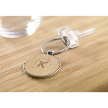 Logotrade promotional gift picture of: Bamboo Key Circle keyring