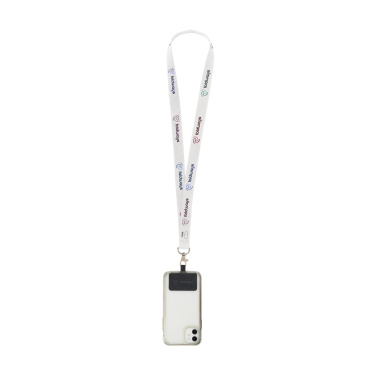 Logo trade promotional gifts picture of: Lanyard Sublimation RPET 2 cm with Patch keycord