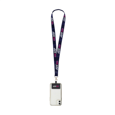 Logotrade promotional item picture of: Lanyard Sublimation RPET 2 cm with Patch keycord