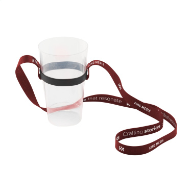 Logotrade corporate gifts photo of: Lanyard Sublimation RPET 1.5 cm with Cup holder