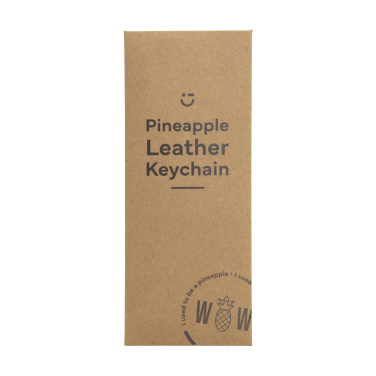 Logo trade promotional giveaways image of: Vegan Pineapple Leather Keyring