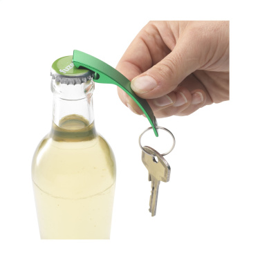 Logotrade promotional product image of: Alu Opener GRS Recycled keyring