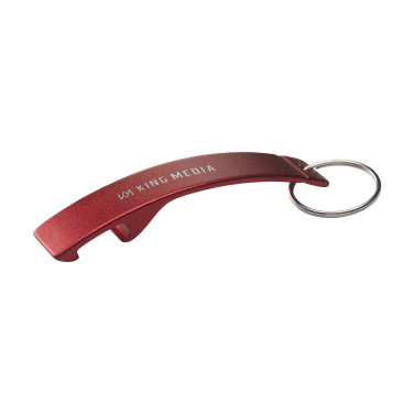 Logo trade corporate gift photo of: Alu Opener GRS Recycled keyring