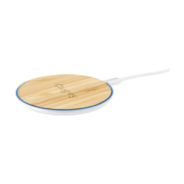 Logo trade promotional merchandise image of: Bamboo 10W Wireless Charger wireless fast charger