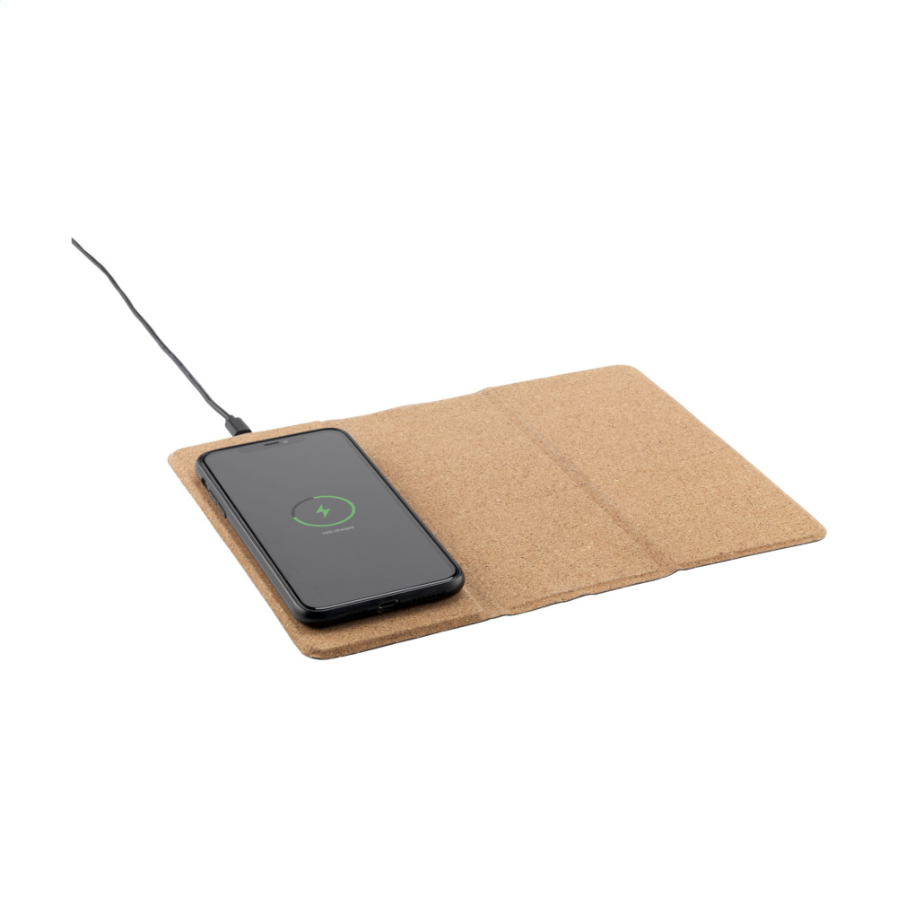 Logo trade corporate gift photo of: Cork Wireless Charging Mousepad