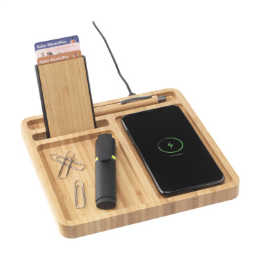 Logotrade promotional item image of: Bamboo Organizer charger