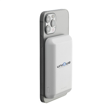 Logo trade promotional merchandise picture of: Force Magnetic RCS Recycled Wireless Powerbank 5000