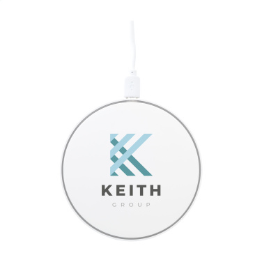 Logo trade business gift photo of: Coil RCS Recycled Wireless Charger