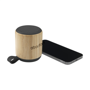 Logo trade promotional merchandise image of: Timor Bamboo Wireless Speaker