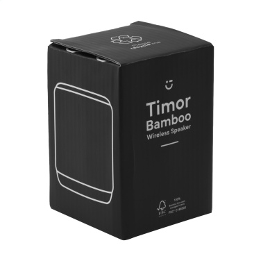 Logo trade corporate gift photo of: Timor Bamboo Wireless Speaker