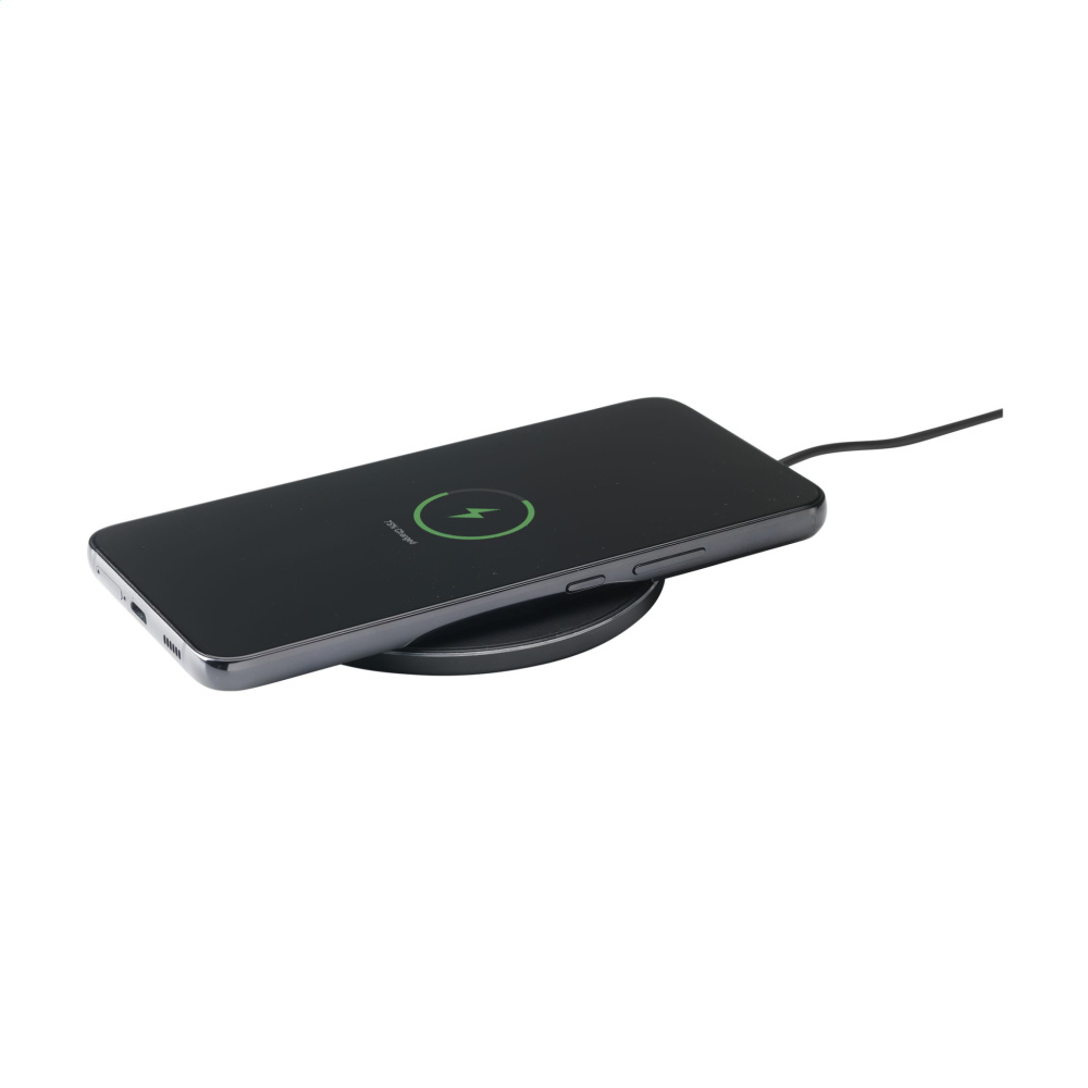 Logotrade promotional item picture of: Tecco GRS Recycled Alu 15W Wireless Charger