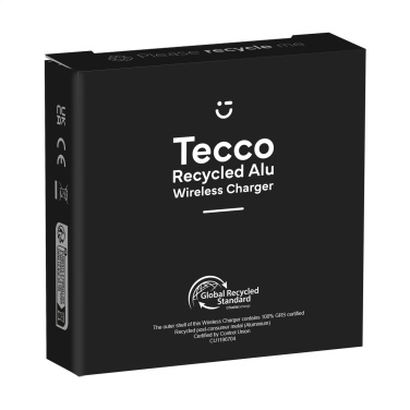 Logotrade corporate gift image of: Tecco GRS Recycled Alu 15W Wireless Charger