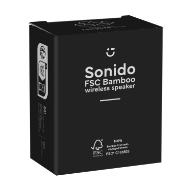 Logo trade promotional merchandise picture of: Sonido 5W Bamboo wireless speaker