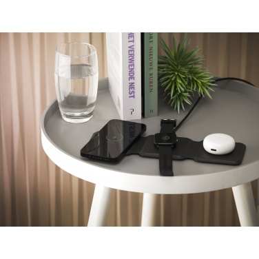 Logo trade promotional gift photo of: TriCharge RCS  Recycled PU Wireless Charger