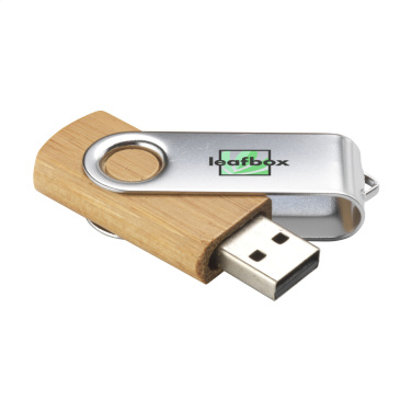 Logotrade corporate gift image of: USB Twist Bamboo from stock 8 GB