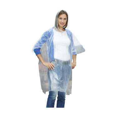 Logo trade promotional products image of: Clear poncho/raincoat