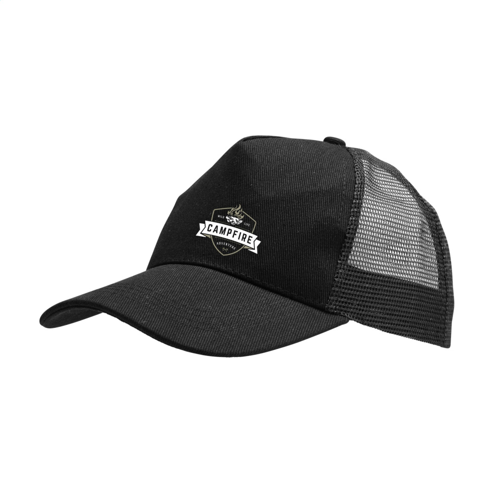 Logo trade promotional merchandise picture of: Trucker Recycled Cotton cap