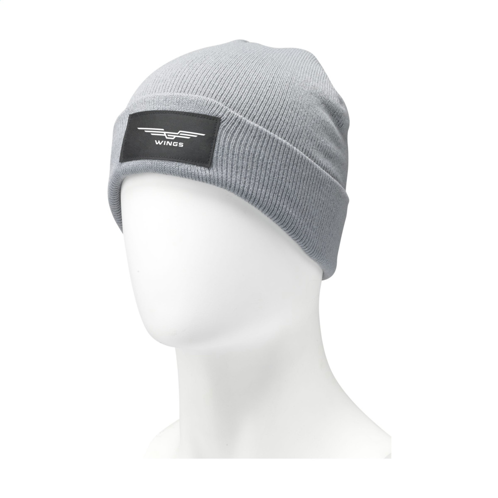 Logo trade promotional giveaways image of: Stavanger GRS RPET Beanie hat