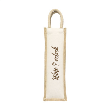 Logo trade promotional products image of: Jute Canvas Wine Bag