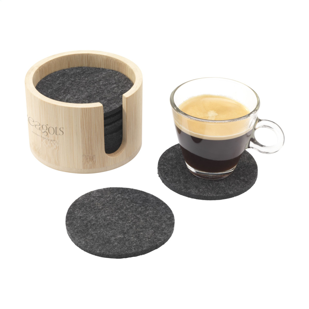 Logotrade corporate gift image of: Cody Felt Coaster Set