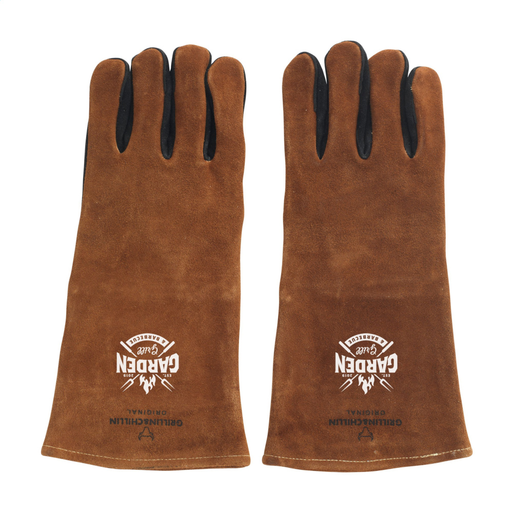 Logo trade business gifts image of: Gusta Grill BBQ Gloves