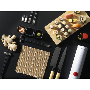 Logo trade business gifts image of: Temaki Bamboo Sushi Tray gift set