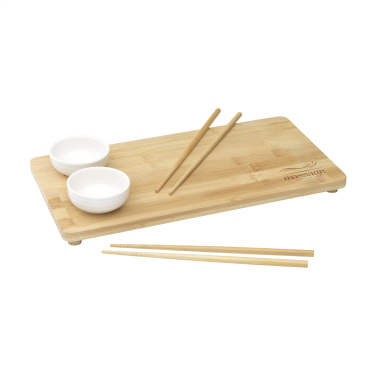 Logotrade promotional item picture of: Temaki Bamboo Sushi Tray gift set