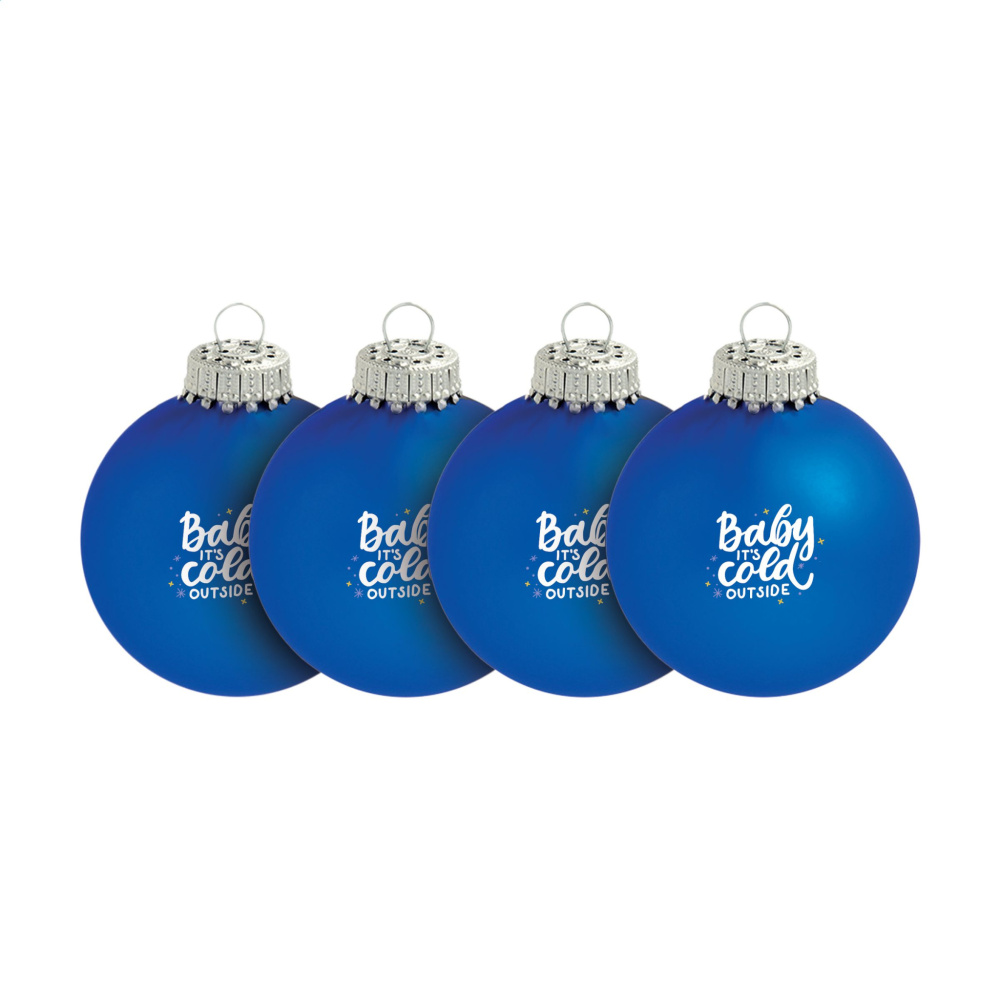 Logotrade promotional item picture of: Christmas Bauble Ø 6 cm - set of 4 - Made in Europe