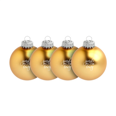 Logo trade business gift photo of: Christmas Bauble Ø 6 cm - set of 4 - Made in Europe