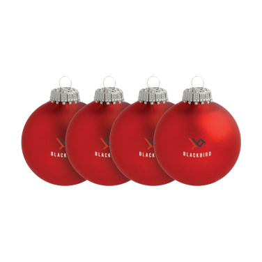 Logo trade promotional merchandise photo of: Christmas Bauble Ø 6 cm - set of 4 - Made in Europe