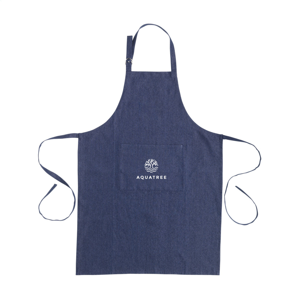 Logo trade promotional items image of: Apron GRS Recycled Denim (220 g/m²)