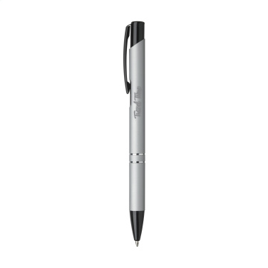 Logo trade business gifts image of: Ebony Rubberised pen